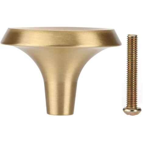 Poignées de tiroir en laiton pour cuisine, armoire et commode - boutons ronds design