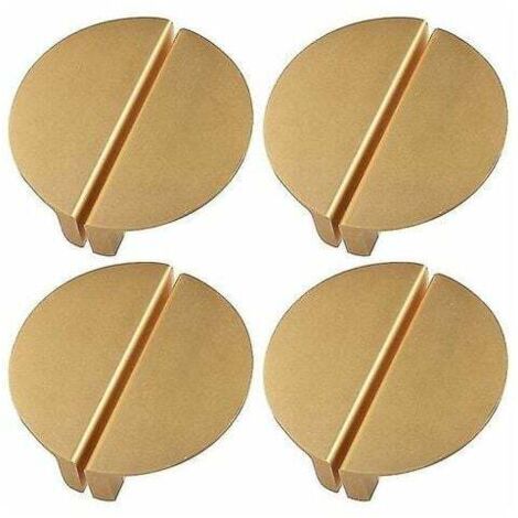 ALWAYSH Poignées de tiroir en or champagne, poignées de tiroir en demi-lune de 2,5 po