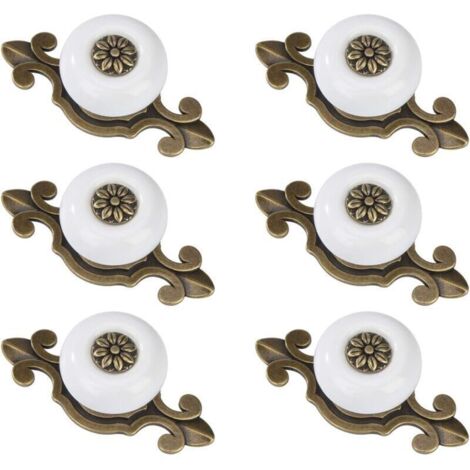 Poignées de tiroir rondes vintage en métal avec vis – Lot de 10, diamètre 25 mm, finition bronze vieilli pour meubles, armoires et bibliothèques