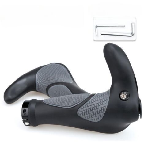 Poignées de vélo ergonomiques 22 mm avec cornes intégrées, antidérapantes, montage facile