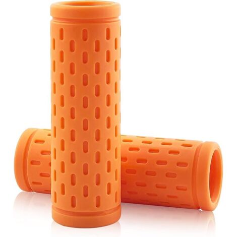Poignées de Vélo Ergonomiques 22mm Universelles, Antidérapantes en Caoutchouc pour VTTBMXScooter Lot de 2, Adultes Enfants