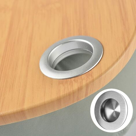 Poignées De Tirage Coulissantes Rondes En Acier - Lot De 2 - Pour Armoire Ou Meuble