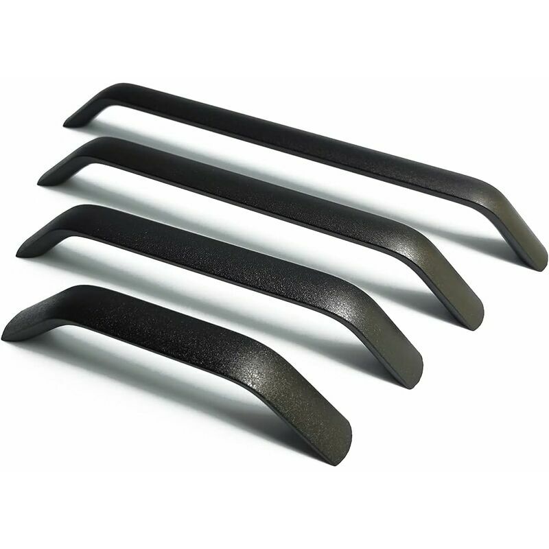Poignées et boutons de tiroir Cuisine Armoire Porte Poignées Placard Tiroir Chambre Meubles Tirer Entraxe noir 2pcs 128mm