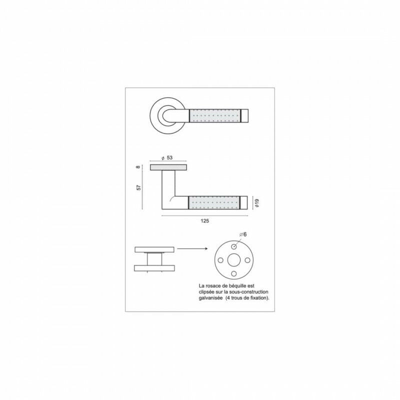 Rosaces rondes batteuses diam/ètre 20 inox 304 brillant x2