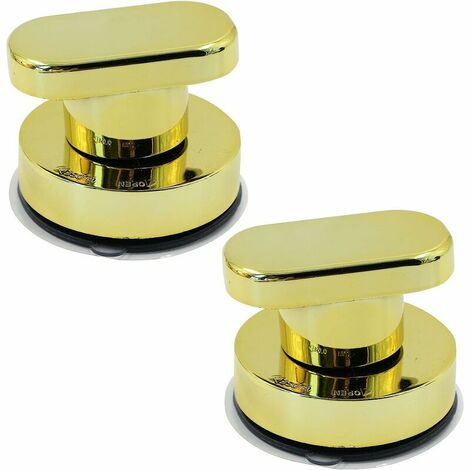 Poignées Porte Ventouse Porte Verre - 2pcs Or Manipuler, Sans Perçage, Portable Réutilisables, Poignee D'aspiration Pour Porte En Verre, Refrigerateur, Douche, Balcon, Tiroir, Miroir, Carreaux