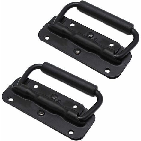 Poignées Traction d'Acier Inoxydable Boîte Poignée Levage Boîte Outils Ressort Poignée Pliante Acier Inoxydable Poignée Caisse Poignées Traction Ressort Poignées Pliantes En Acier Inoxydable 2 Pièces