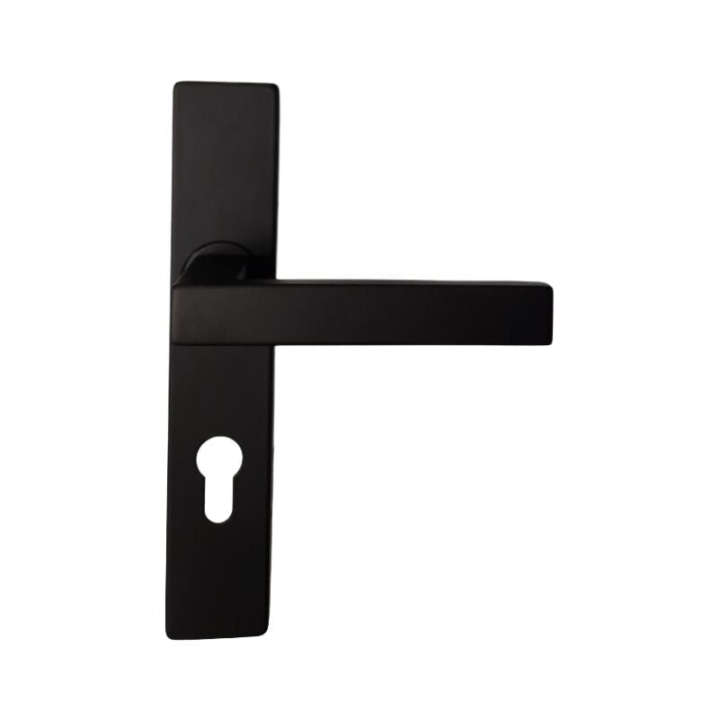 Klose Besser - Poignées sur Plaques Carrées Noires 'patricia' Trou Cylindre