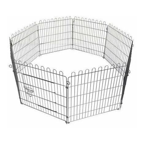POILS & PLUMES Enclos Bunny 2 en acier 1,20x1,20x0,6 m - Pour chien