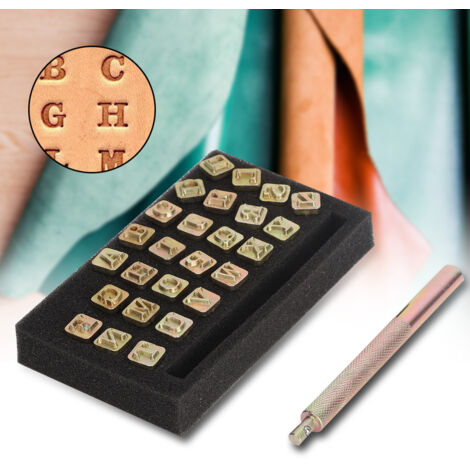 Poinçon à Lettres pour Cuir 6mm - Alphabet Complet pour Créations DIY et Maroquinerie