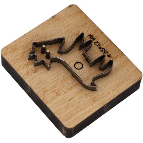 Poinçon à Main en Forme de Mouton pour Cuir et Maroquinerie DIY avec Support en Bois