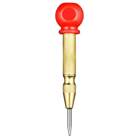 Poinçon automatique robuste pour métal, bois, plastique - Manche en acier moleté - Outil de précision pour perçage et marquage - Idéal bricolage, mécanique et menuiserie.