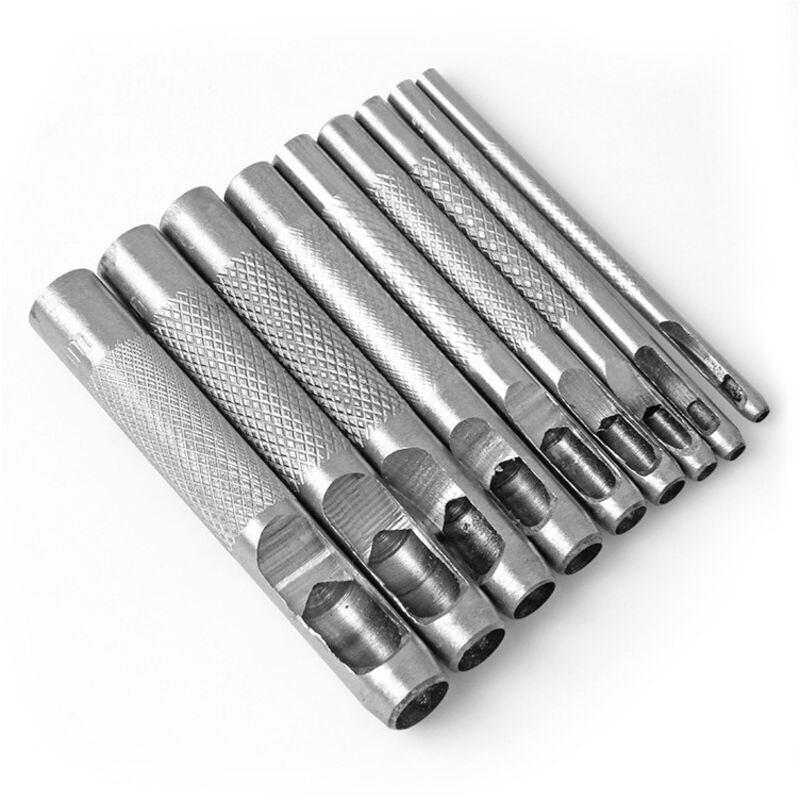 Poinçon Creux en Acier Rond 1 mm à 10 mm Creux Poinçon en Cuir Outils de Perforation de Trou Creux de Cuir - Ahlsen