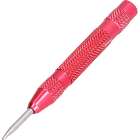 Poinçon de centrage automatique en acier trempé, pointe interchangeable et réglage de pression pour perçage précis