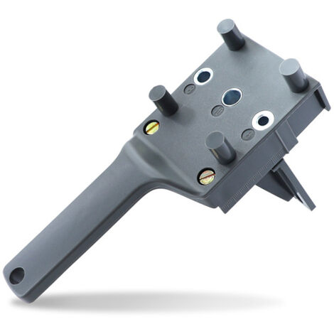 Poinçon de Centrage et Gabarit pour Bois - Lot de Gabarits Droits pour Perçage Précis de 6 à 10mm - Poignée en Plastique - Gris - Pour Menuiserie et Bricolage