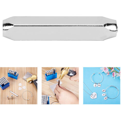 Poinçon de marquage en acier 6mm pour cuir, bois et métal - Outil de gravure DIY