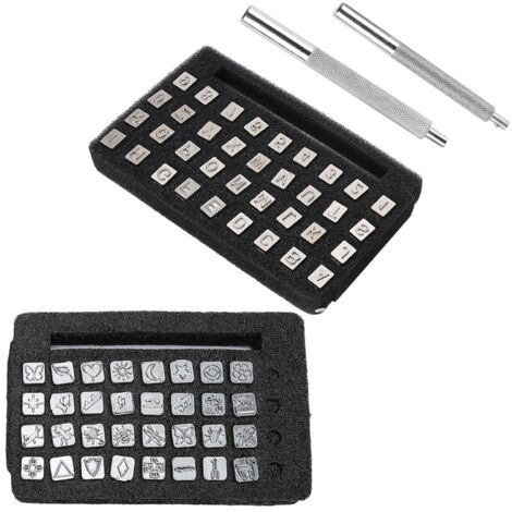 Poinçon en zinc pour marquage cuir DIY, outil gaufrage motifs insectes et lettres/chiffres 6mm