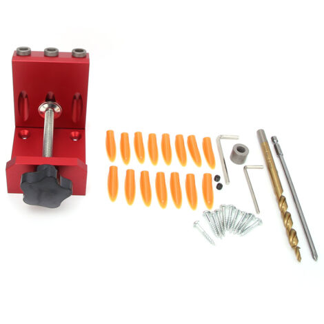 Poinçon oblique pour bois, guide de perçage incliné et positionneur pour trous d'angle, pour industrie (Adapté XK R3 Rouge)