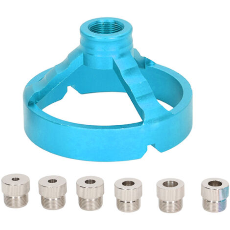 Poinçon vertical 3 en 1 avec 6 douilles de perçage et guide de forage pour bois, gabarit de perçage bleu