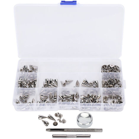 Poinçons coniques en alliage de zinc 7x14mm pour rivets sur cuir et vêtements punk