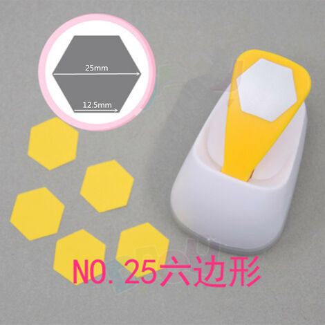 Poinon artisanal en forme d&39hexagone de taille M pour papier économe en énergie/mousse eva, pour scrapbooking, graphique fait à la main, poinons de trous, livraison gratuite