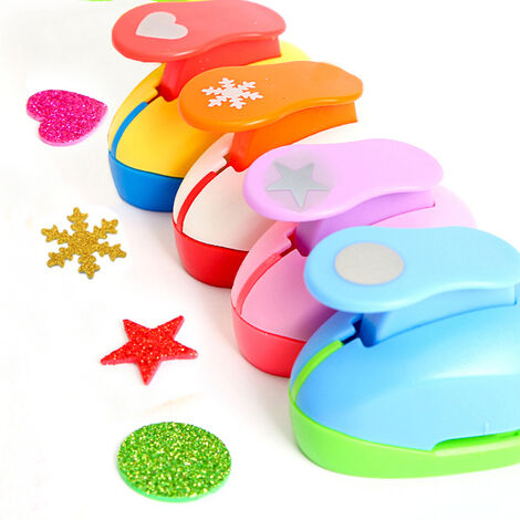 Poinon de fleur de 1 pouce 25mm, bricolage artisanat perforateur de trou, poinons de scrapbooking eva fabricant enfants scrapbook coupe-papier gaufrage plus net 4 pièces,Pattern 9
