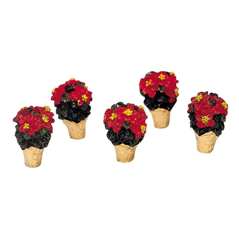 Lemax Poinsettias Set Of 5 Art.-nr. 34970