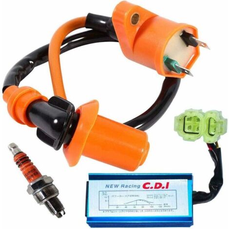 Point de course haute performance pour pièces de cyclomoteur avec bougies d'allumage 6 broches CDI 3 électrodes