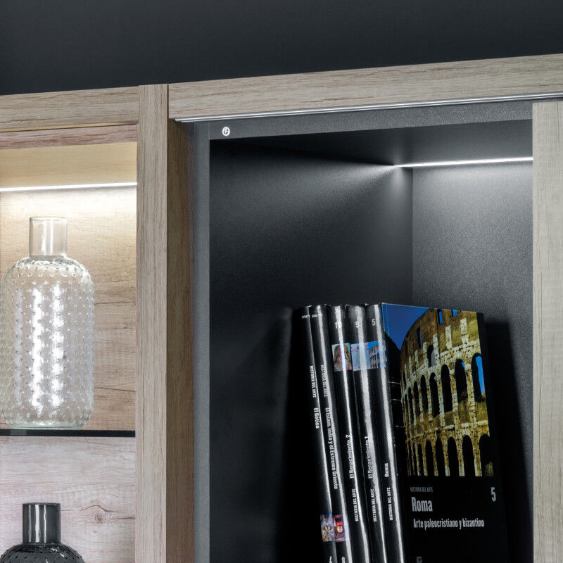 Emuca - 5040825 Point door double (proximité) 240V ac, 100 240V ac 50 60Hz, Peint en aluminium, Plastique