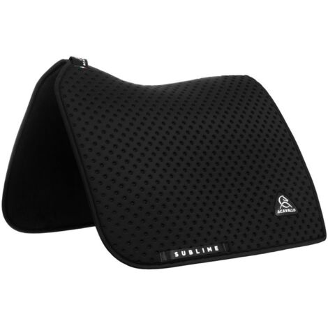 POINT DRESSAGE SADDLE PAD WITH SQUARE BACK CORNER: ONE SIZE, Nero
