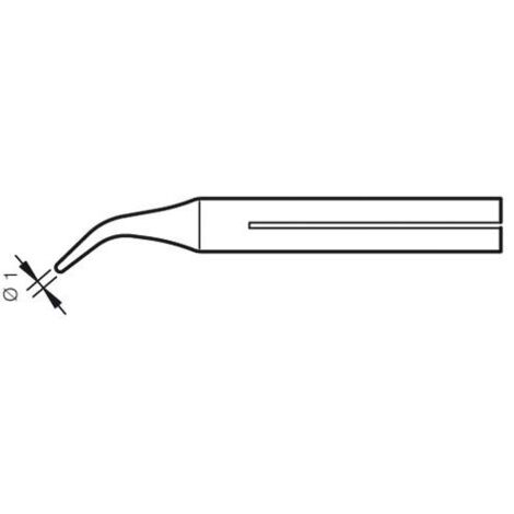 Pointe à souder C05D 1mm courbe pour 14ST de JBC