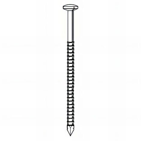 Pointe annelée INOX A4 en vrac tête bombée (TB) 25/27 x 35 mm - 1 kg - TB220359 Alsafix