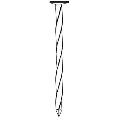 Pointe carré torsadé (CT) en vrac tête plate (TP) 6,0 x 160 mm - 5 kg - TP601604 Alsafix