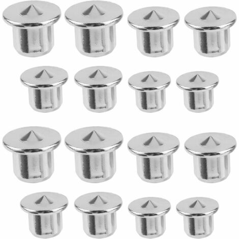 Pointe de Centrage,16 Pièces Goujons de Centrage Chevilles Outil de Centrage de Goujon Localisateur de Broches Rondes - 6mm, 8mm,10mm,12mm (Argent)