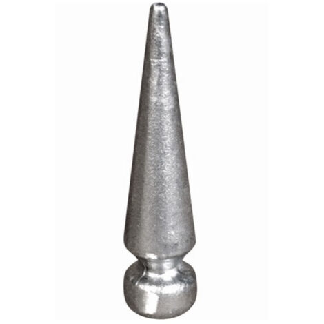 Pointe de lance cône - Hauteur 112mm largeur 26mm base Ø26mm - Aluminium - À coller - DECO FER FORGE
