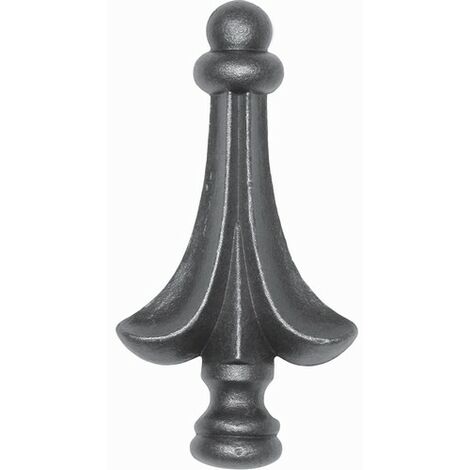 Pointe de lance - Hauteur 140mm largeur 80mm base ronde Ø35mm - Fer forgé - À souder - DECO FER FORGE