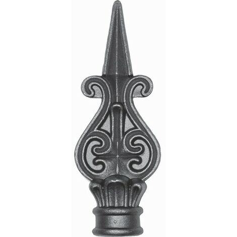 Pointe de lance sophistiquée - H142mm largeur 57mm base Ø30mm -  Fer forgé - À souder - DECO FER FORGE