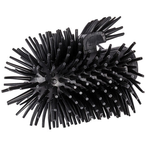 Pointe de rechange pour brosse WC - couleur noir, silicone, 7,5 cm, WENKO