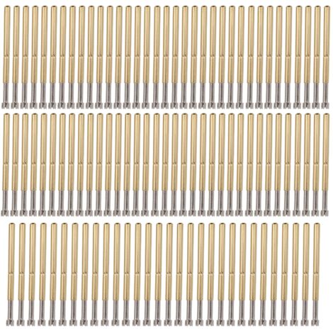 Pointe de Test à Ressort P125-Q en Cuivre, 100 Pièces, Embout 4 Pattes 2mm pour Soudure et Outillage Professionnel
