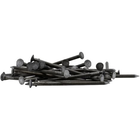 Pointe en acier poli Viswood à tête plate 6,5x160mm (Boite de 1Kg)