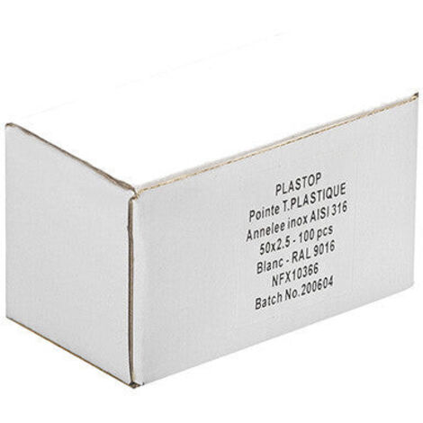 Pointe Plastop Tête Ronde inox A4 NORFIX annelée Gris Anthracite/Taille:50 mm x 2.5
