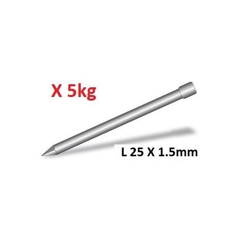 Pointe Tete Homme Claire 25X1,5 Mm Bte 5 Kg Arcelormittal