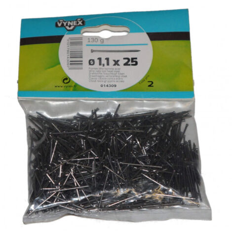 Pointe Th Acier Brut 1,1x25 Sachet  130 Gr  - Vynex