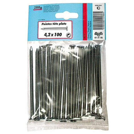 Pointe Tp Vynex Acier Brut 3,4x80 Fixation Robuste En Acier Brut - Vynex