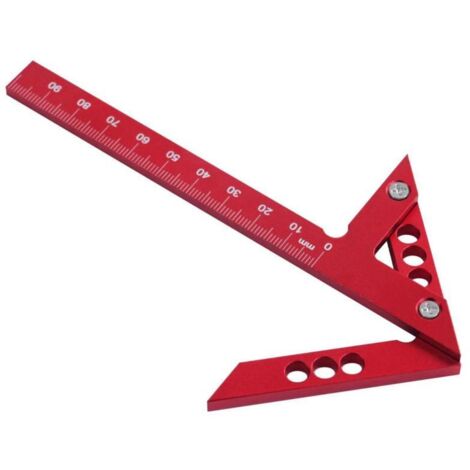 Pointeau en alliage d'aluminium pour centrer un cercle, tracer ligne de repère, angle droit, ligne centrale, verticale, angle 45 degrés