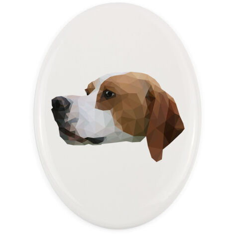 Pointer - ein Schild mit Foto und geometrischer Aufschrift von Art-Dog