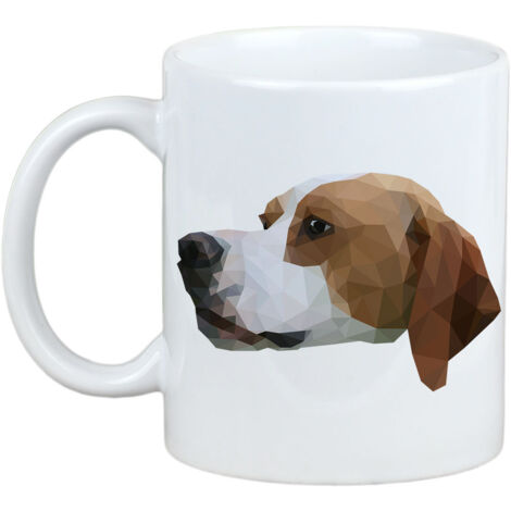 Pointer - Mug avec photo et inscription chien géométrique Art-Dog