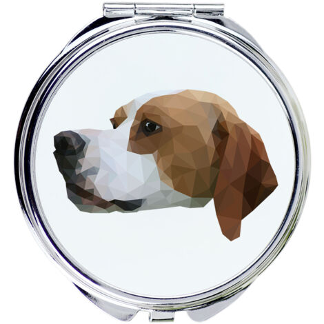 Pointer - specchio con foto e scritta geometrica di Art-Dog