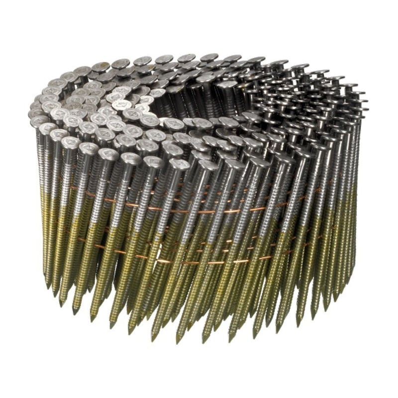 Pointes 16° 2.5x50 mm - Annelées en rouleaux plats fil métal - Carton de 9000 clous - arca - SPR2550A