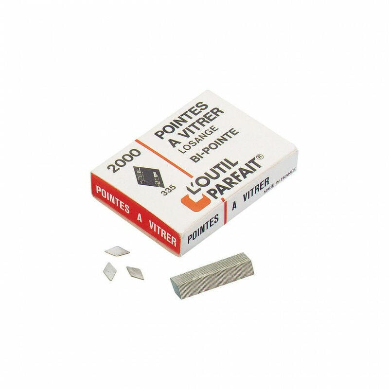 L'outil Parfait - Boite de 2000 pointes à vitrer losanges 10-11mm