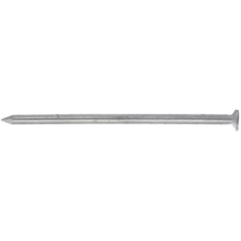 Pointes cannelées tête plate acier galvanisé à chaud, diamètre 3,4 mm, longueur 90 mm, cartouche de 5 kg